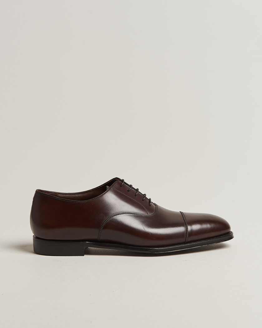 Crockett & Jones Audley Handgrade Oxford Dark Brown Antique Calf – Brown