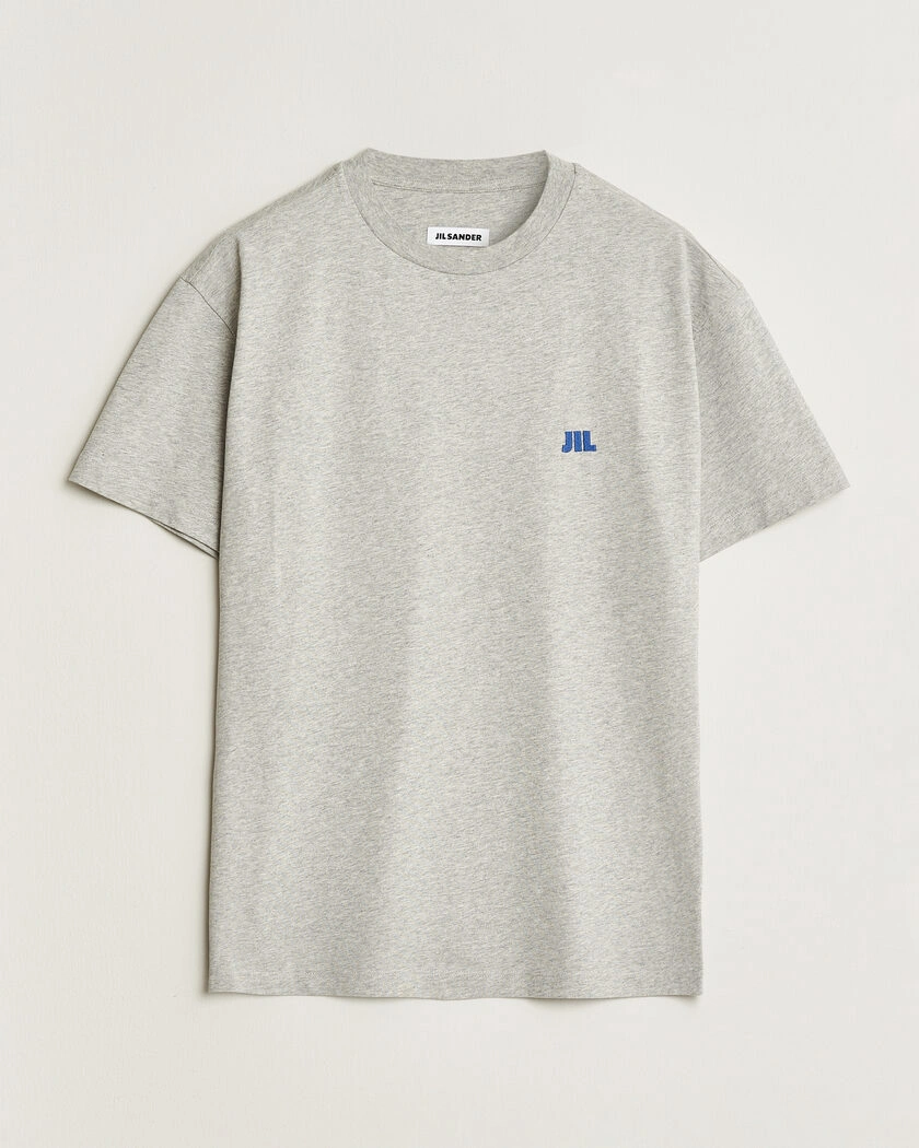 Jil Sander Short Sleeve Jil Logo T-Shirt Light Grey – Grey