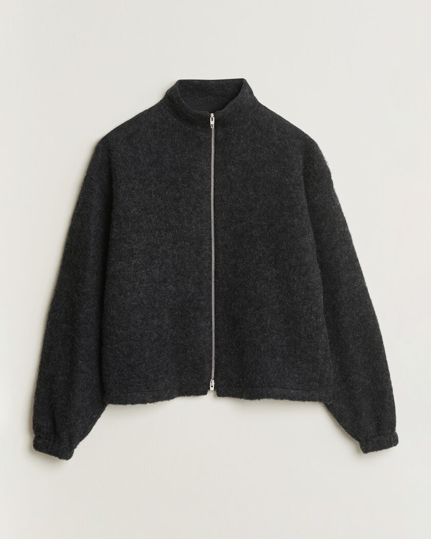 Jil Sander Full Zip Fleece Jacket Charcoal – Grey