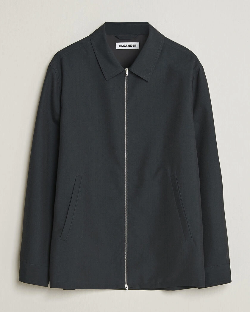 Jil Sander Zip Shirt Jacket Charcoal – Grey