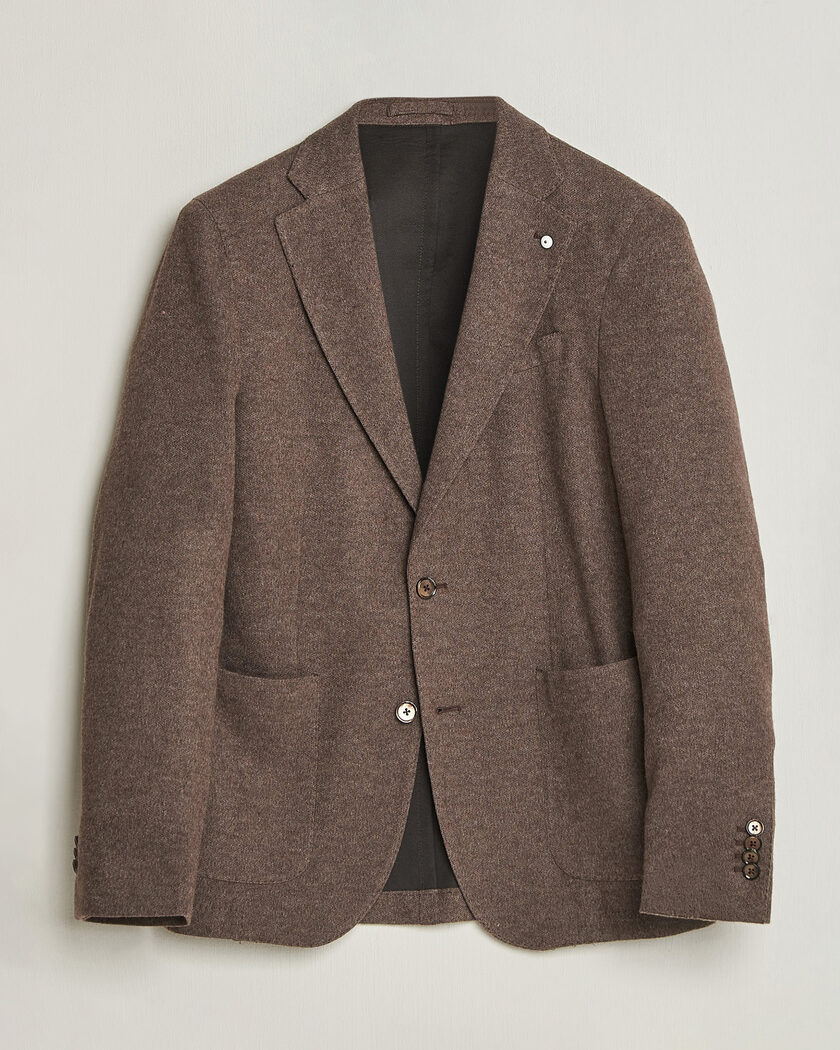 Lardini Knitted Cotton Blazer Navy at CareOfCarl.com