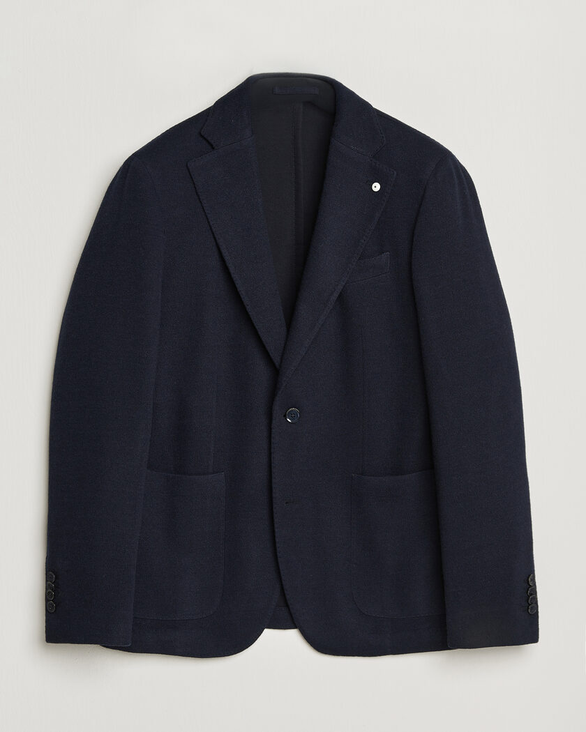 L.B.M. 1911 Jack Knitted Cashmere Mix Blazer Navy – Blue