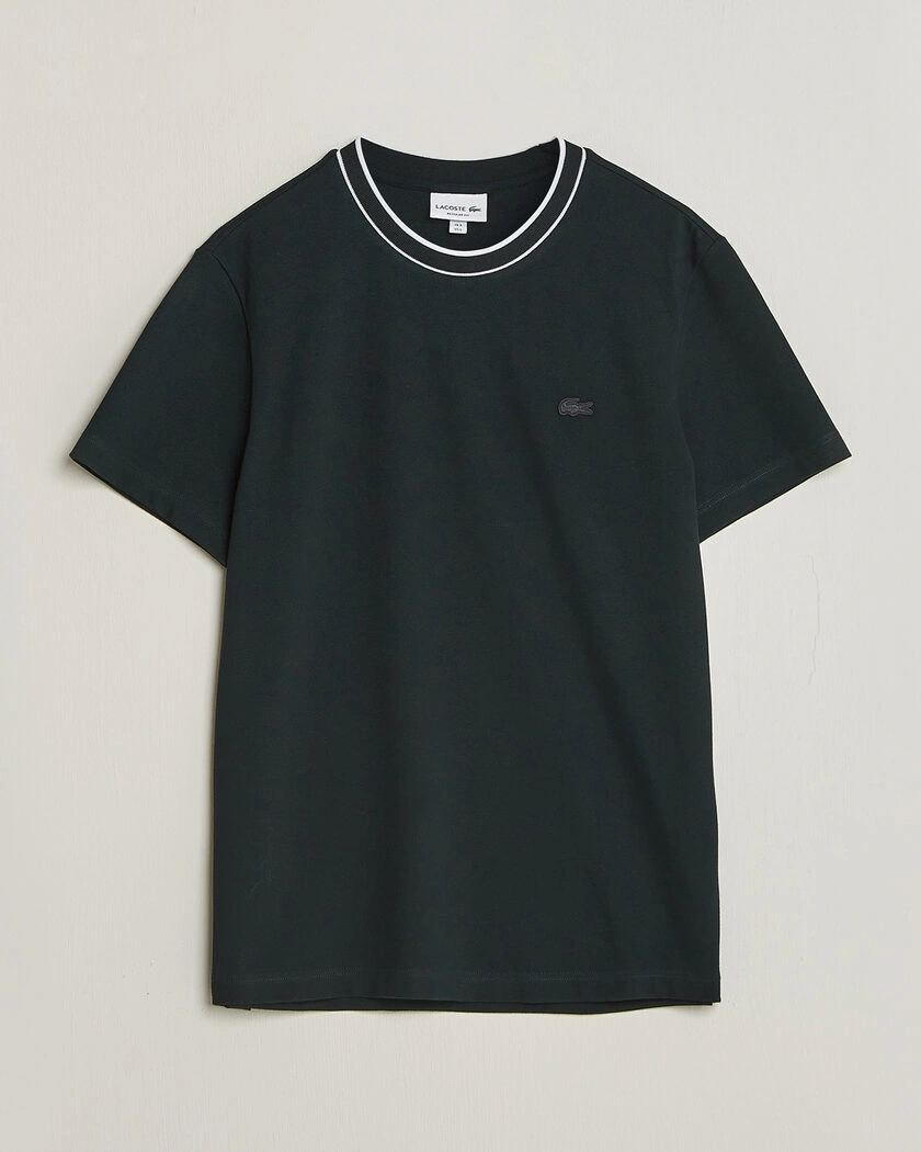 Lacoste Contrast Rib Piqué T-Shirt Dark Varech – Green