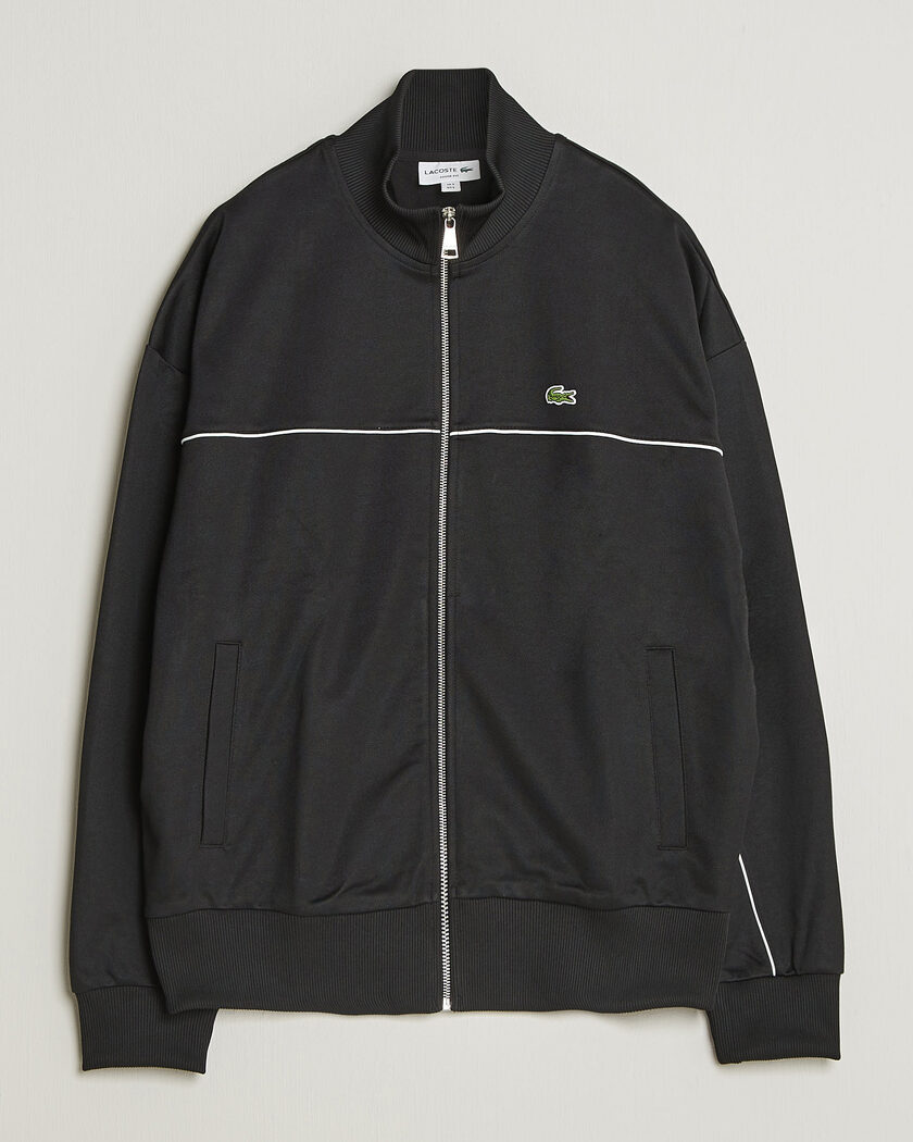 Lacoste Piqué Track Jacket Black – Black