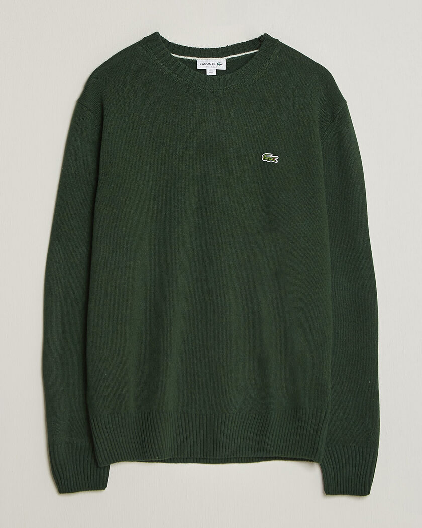 Lacoste Carded Wool Crew Neck Sinople – Green