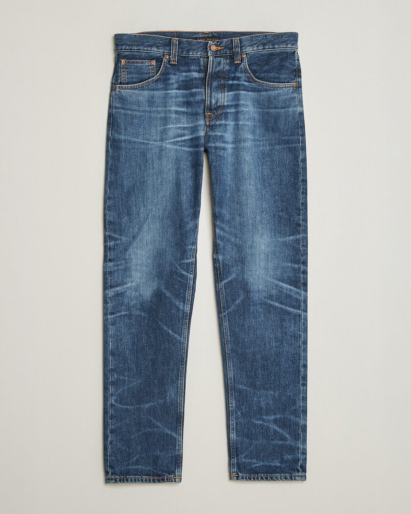 Nudie Jeans Steady Eddie II Jeans Twisted Tracks – Blue