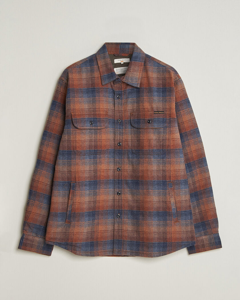 Nudie Jeans Glenn Padded Checked Overshirt Multi – Multi-colour