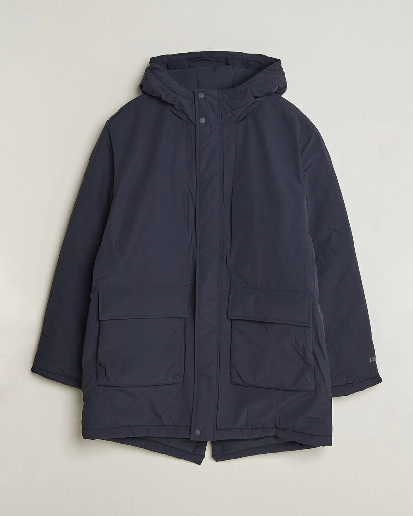 LES DEUX Padded Parka Coat Dark Navy – Blue