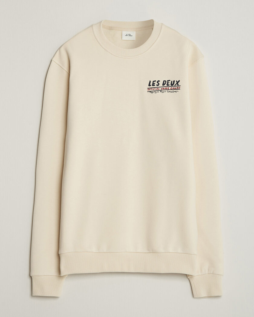 LES DEUX Record Sweatshirt Ivory – White