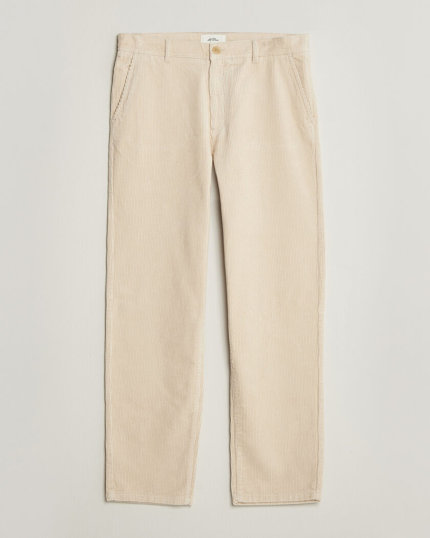 LES DEUX Corduroy Tapered Pants Ivory – White