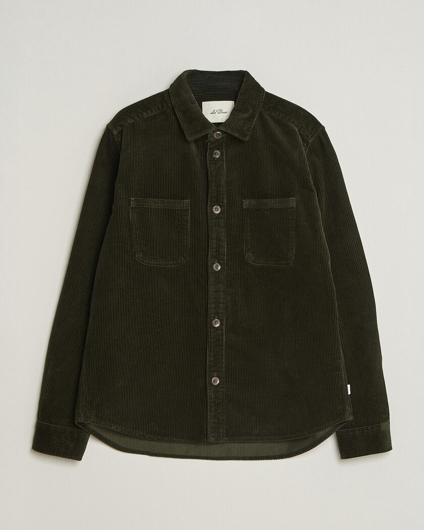 LES DEUX Corduroy Overshirt Rosin Green – Green