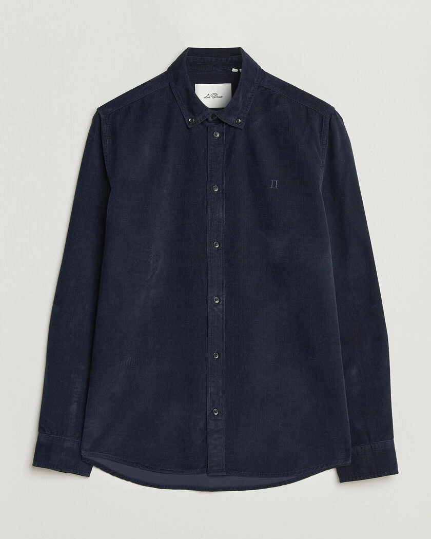 LES DEUX Pinwale Corduroy Shirt Dark Navy – Blue