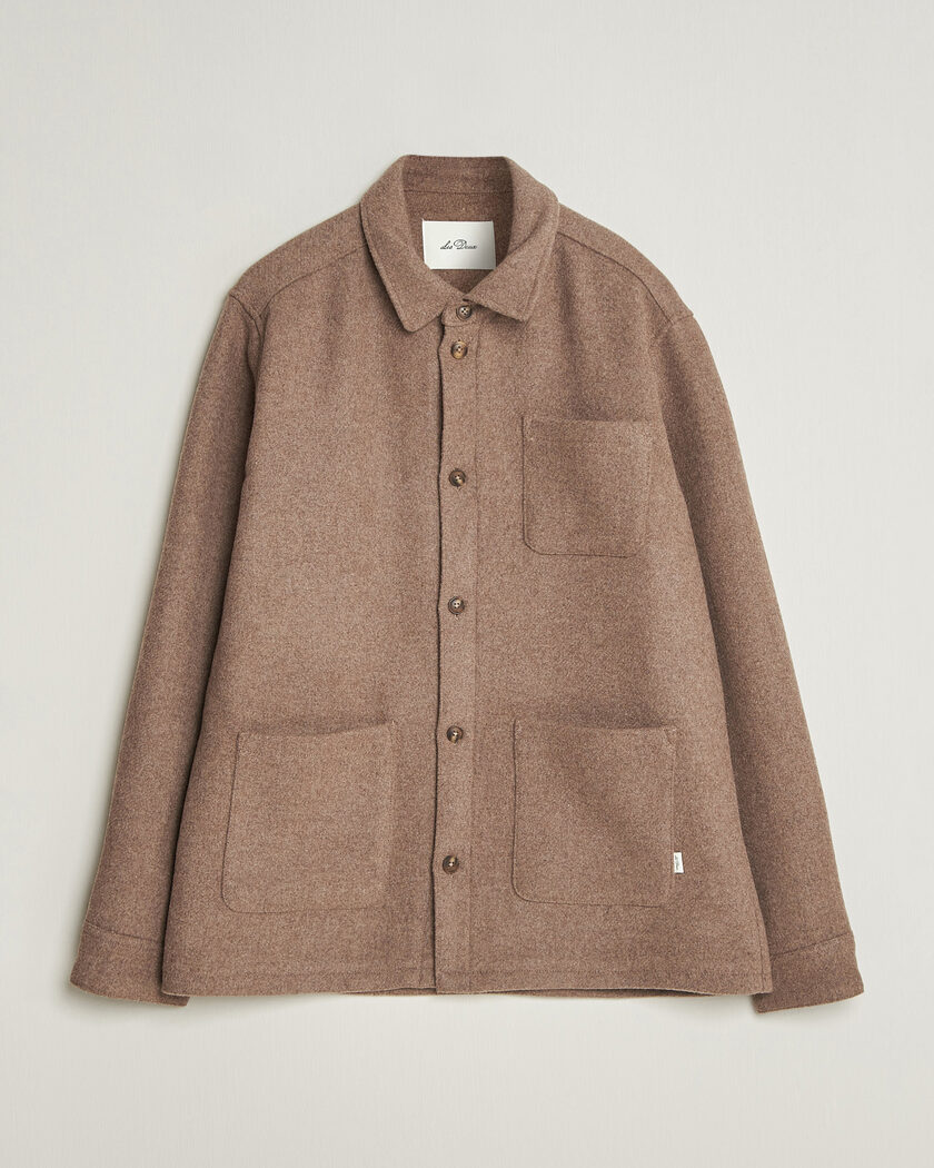 NN07 Alban Linen Full Zip Overshirt Clay Mirage at CareOfCarl.com