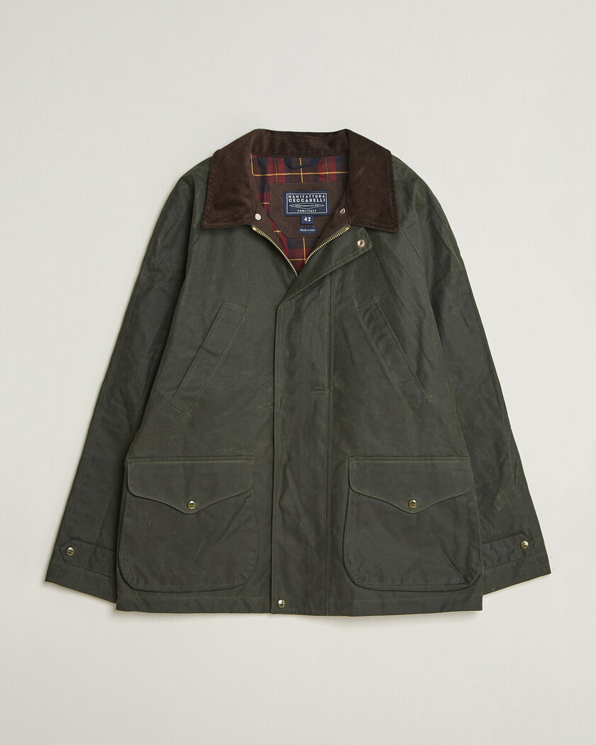 Sunflower Waxed Leisure Jacket Olive at CareOfCarl.com