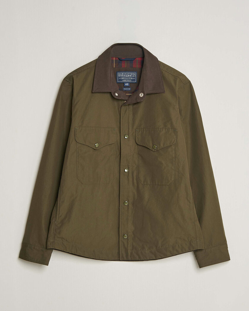 Manifattura Ceccarelli Double Pocket Shirt Jacket Military Green – Green
