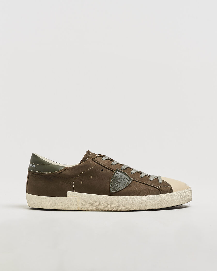 Philippe Model PRSX Low Top Suede Sneaker Green – Green