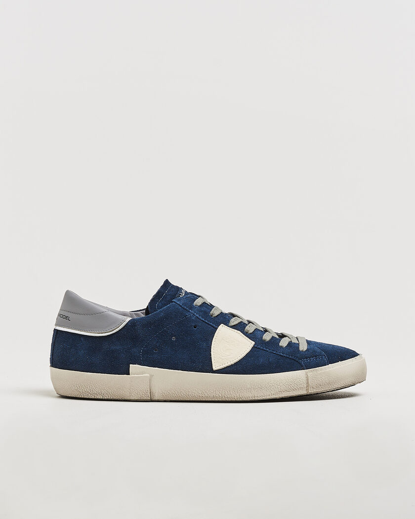Philippe Model PRSX Low Top Suede Sneaker Blue/Grey – Blue