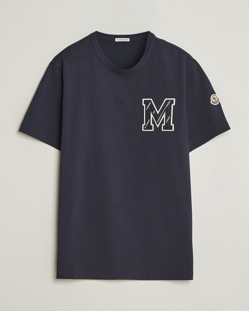 Moncler Varsity Logo T-Shirt Navy – Blue