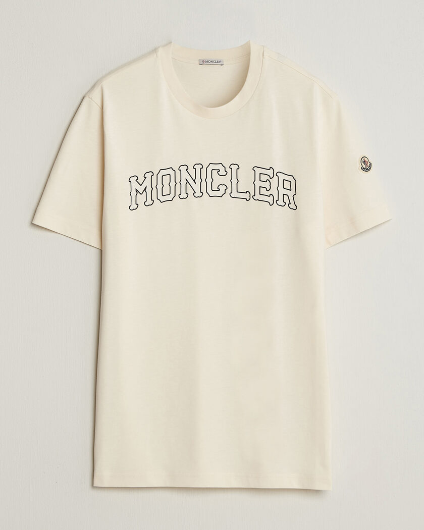 Moncler College Logo T-Shirt Off White – White