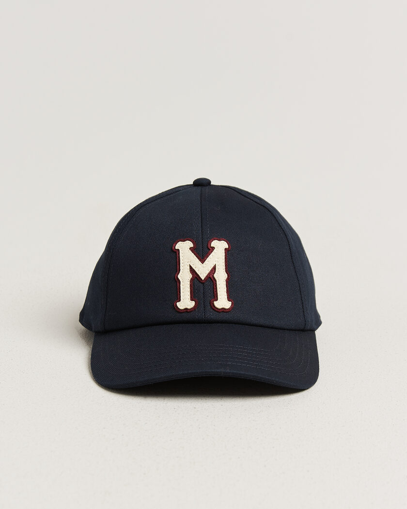 Moncler College Logo Baseball Cap Navy – Blue