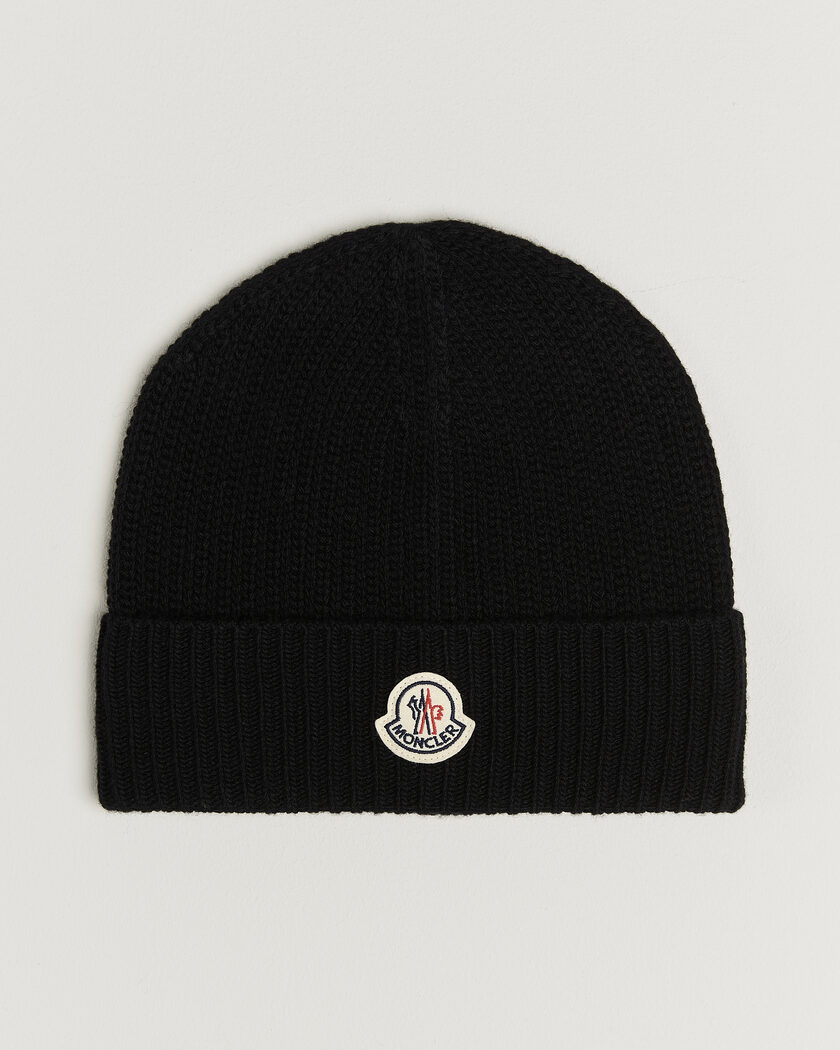 Moncler Genius X Palm Angels Rib Wool Beanie Grey at CareOfCarl.com