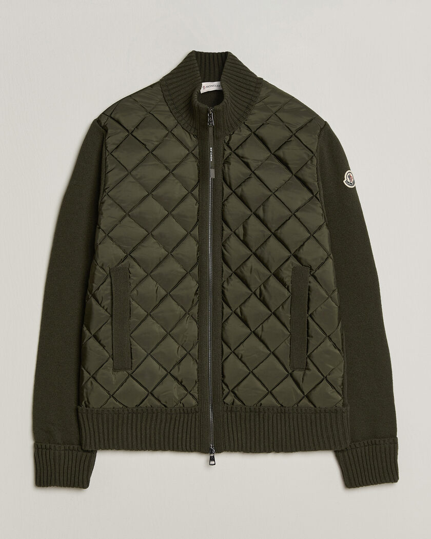 Moncler Quilted Hybrid Jacket Dark Green – Green