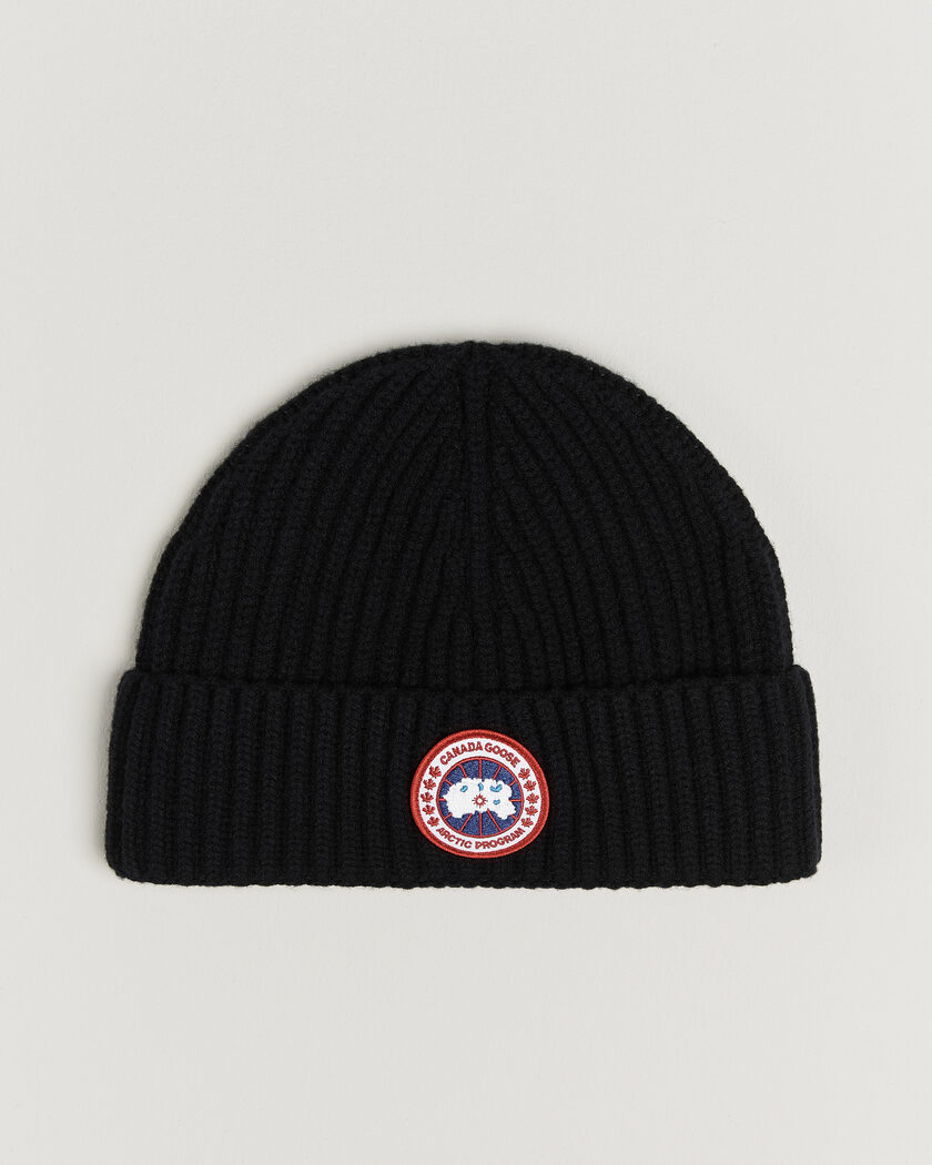 Canada Goose Cashmere Blend Rib Toque Black – Black