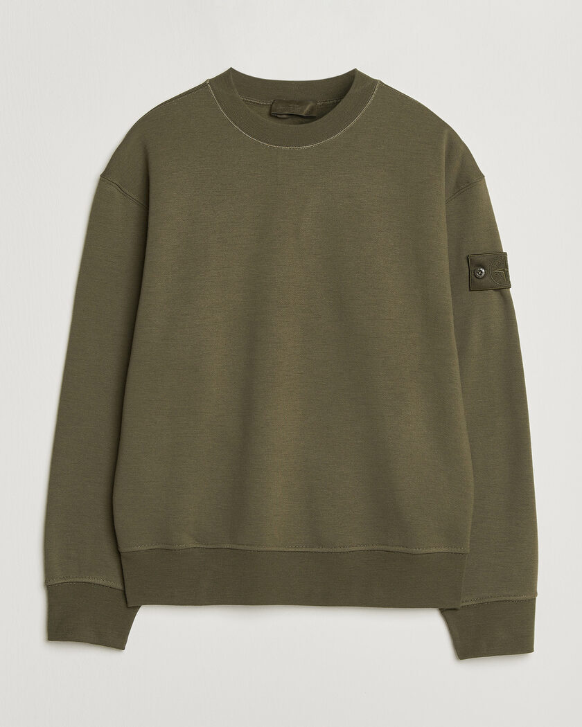 Stone Island Ghost Cotton/Wool Fleece Sweatshirt Miltary Green – Green