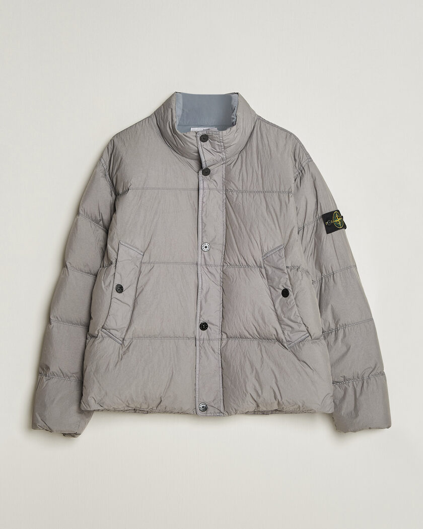 Stone Island Crinkle Reps Padded Down Jacket Grey – Grey