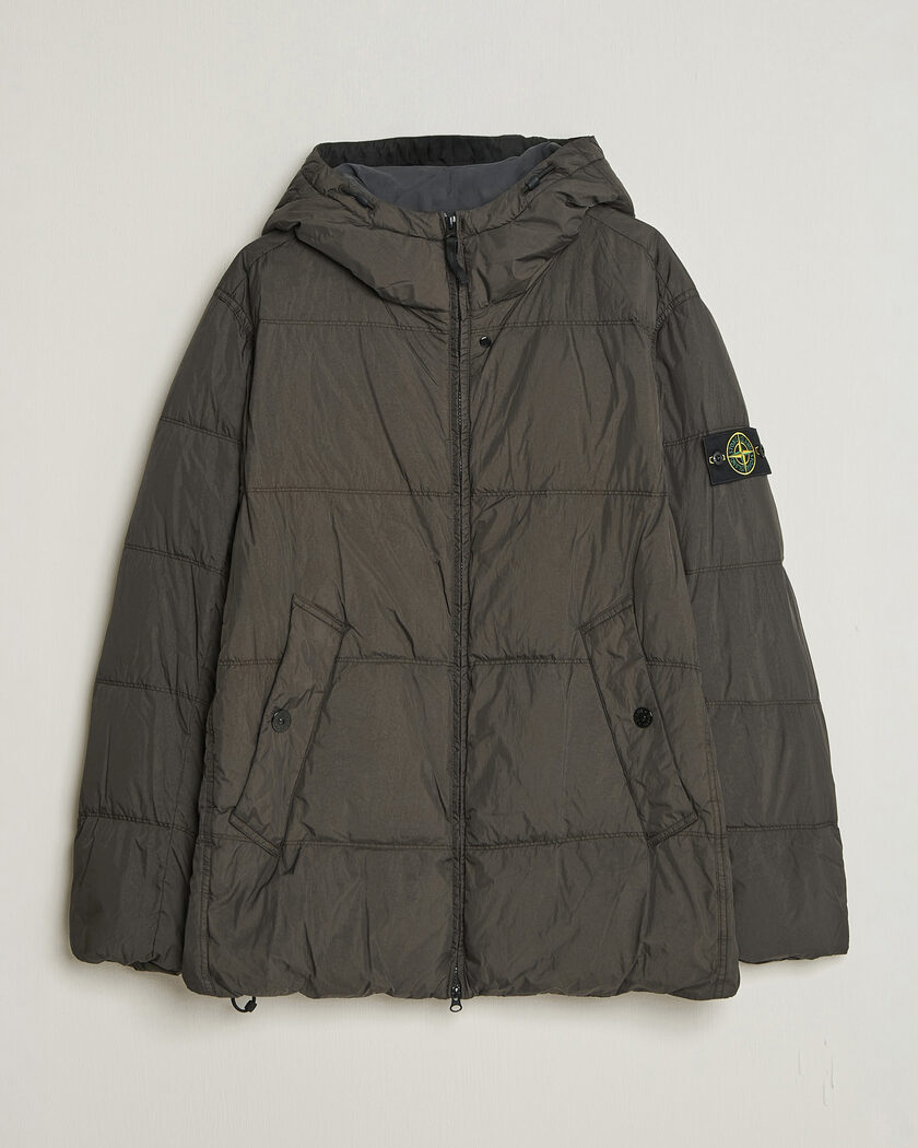 Stone Island Crinkle Reps Padded Hood Down Jacket Grey – Grey