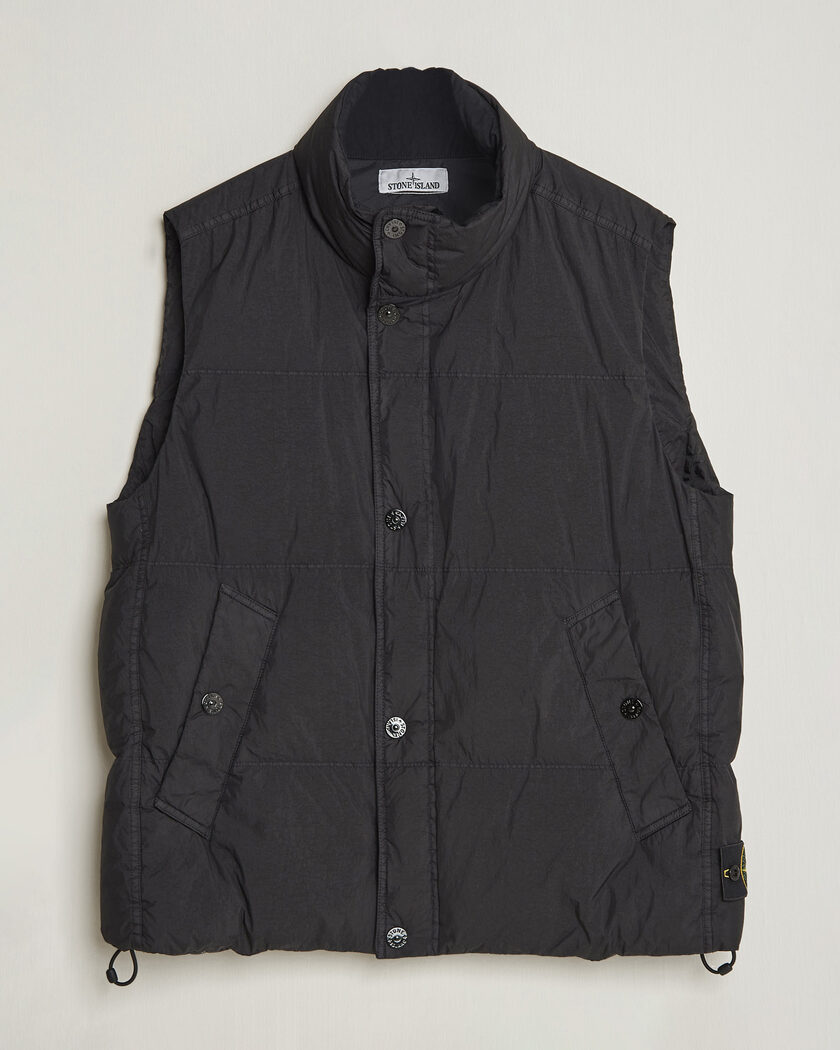 Stone Island Crinkle Reps Down Vest Black – Black