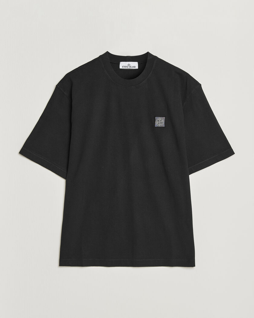 Stone Island Combed Organic Cotton T-Shirt Black – Black