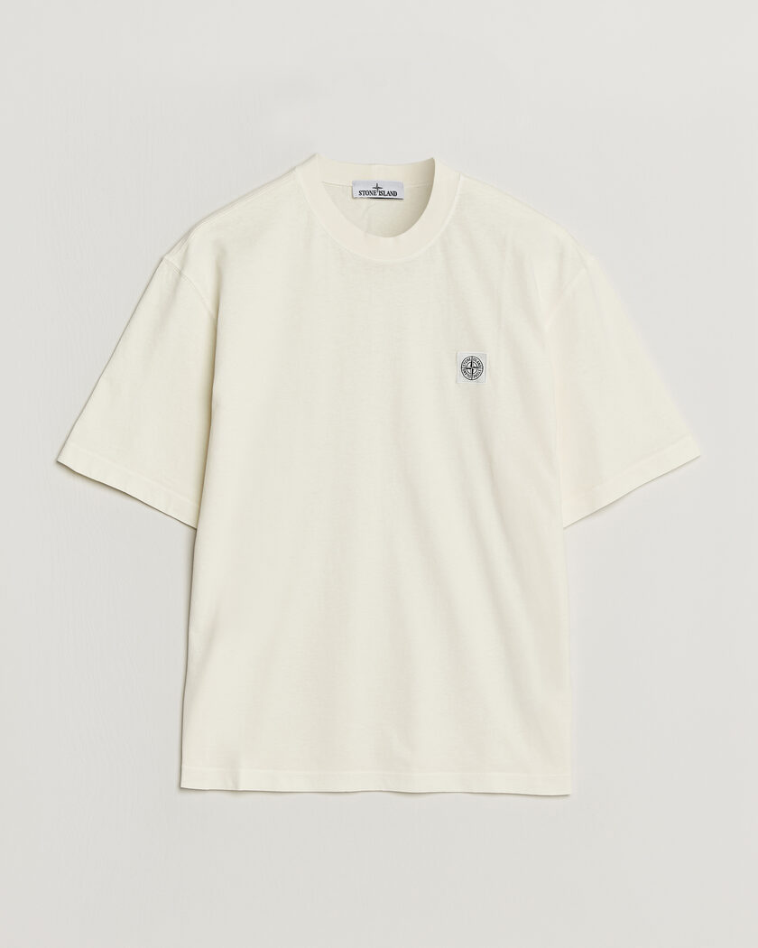 Stone Island Combed Organic Cotton T-Shirt Ivory – White