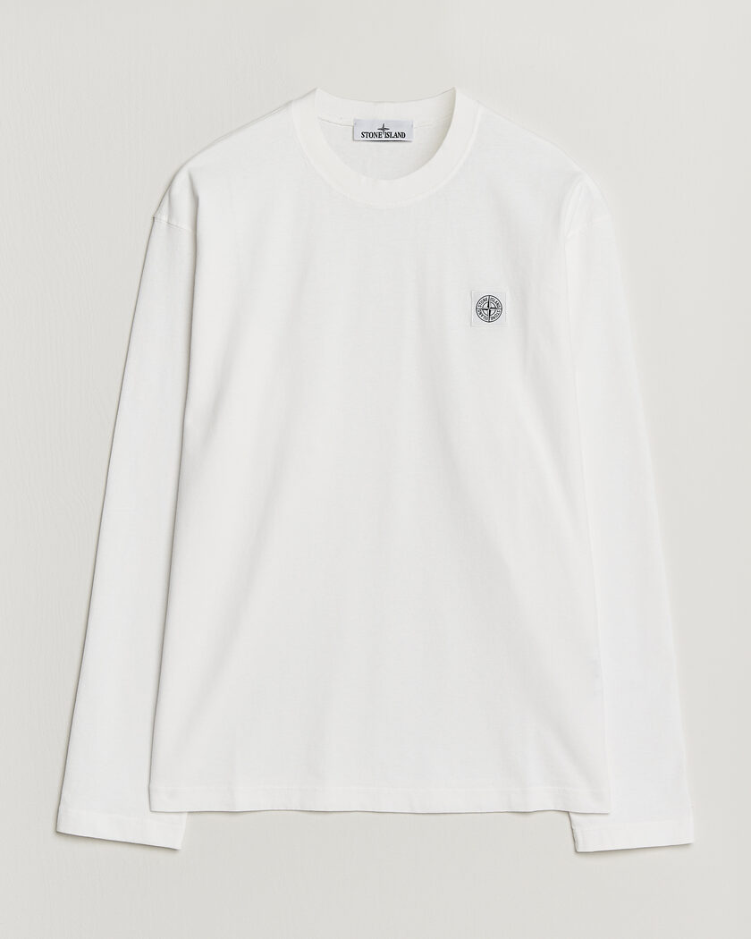 Stone Island Organic Cotton Jersey Long Sleeve T-Shirt White – White