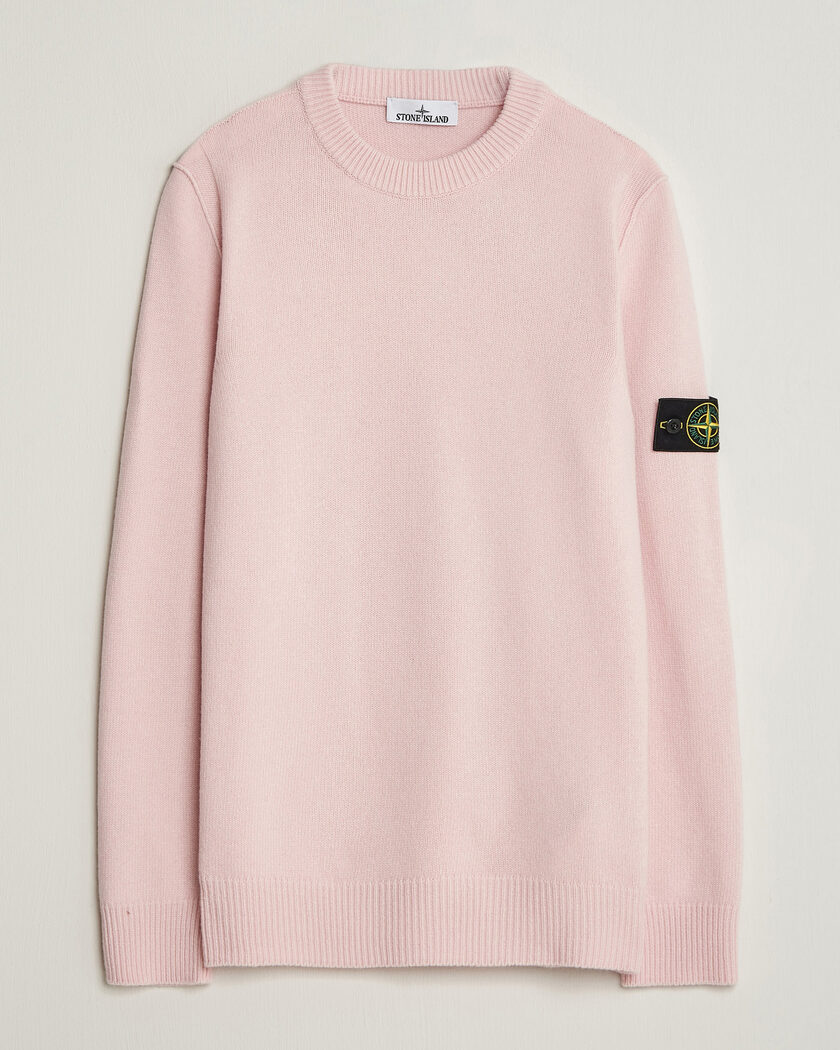 Stone Island Knitted Lambswool Crew Neck Antique Rose – Pink