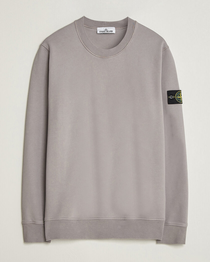 Stone Island Garment Dyed Fleece Sweatshirt Grey – Grey