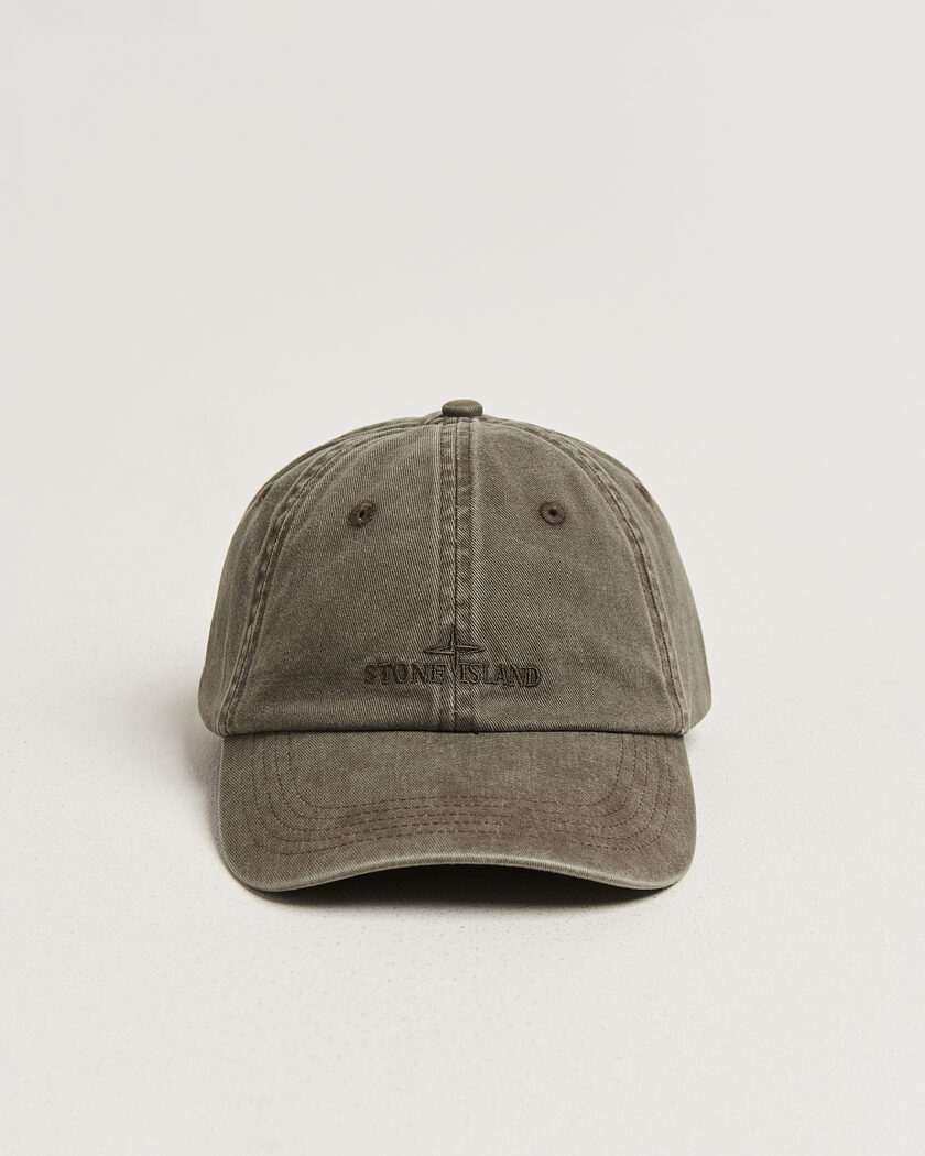 Stone Island Brushed Cotton Gabardine Cap Military Green – Green