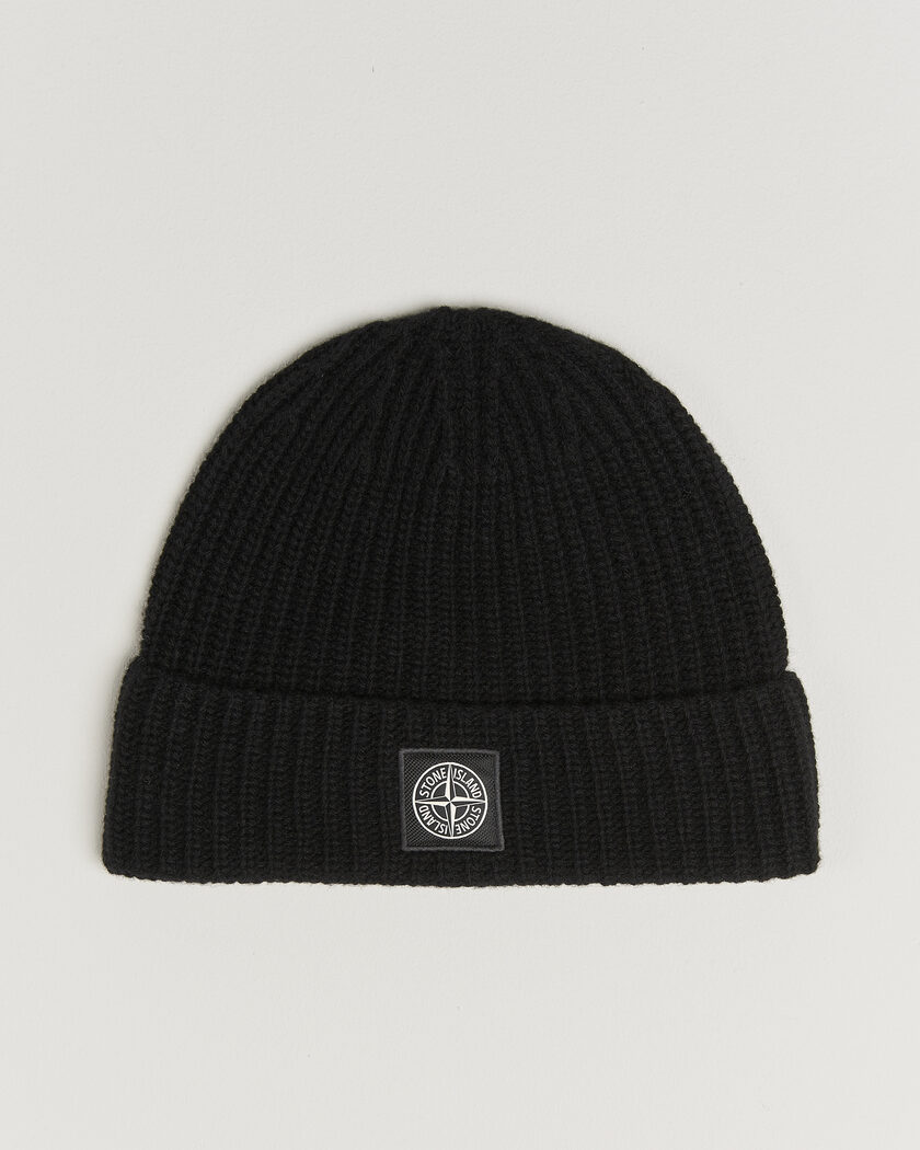Stone Island Geelong Wool Hat Black – Black