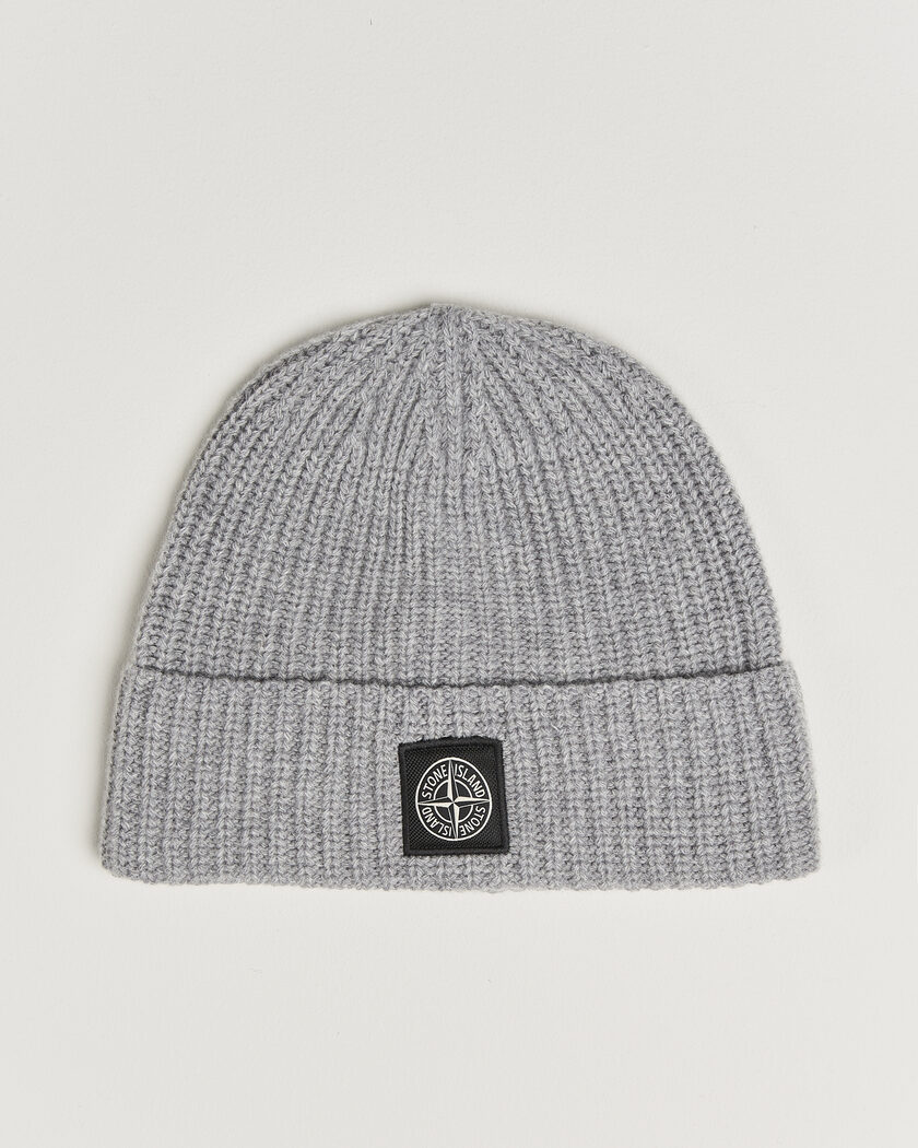 Stone Island Geelong Wool Hat Grey Melange – Grey