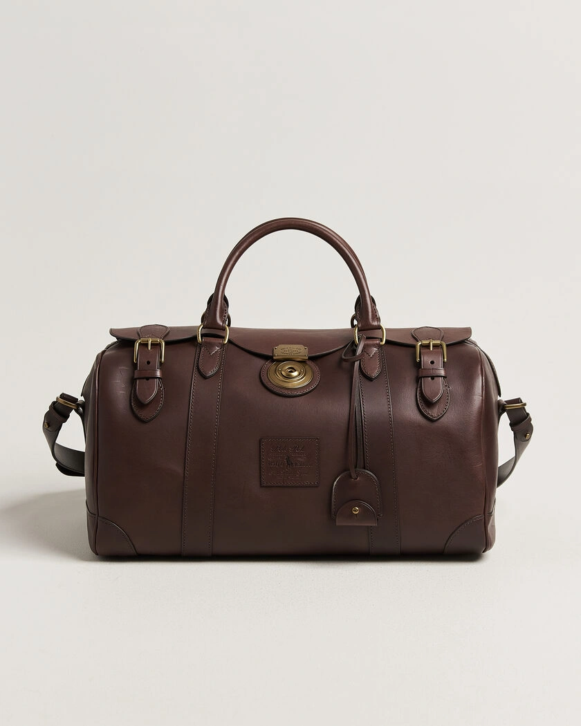 Polo Ralph Lauren Leather Duffle Bag Burnished Brown – Brown