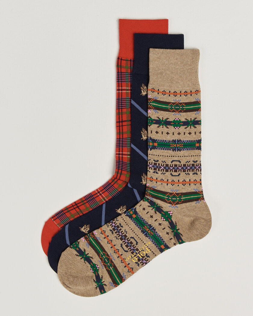Polo Ralph Lauren 3-Pack Cotton Crew Socks Multi – Multi-colour