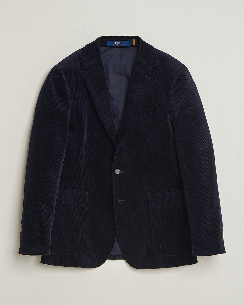 Boglioli K Jacket Corduroy Blazer Navy at CareOfCarl.com