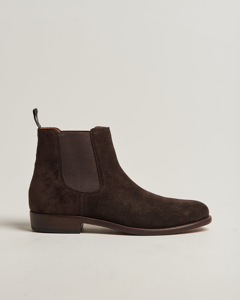 Loake 1880 Mccauley Heat Sealed Chelsea Brown Suede at CareOfCarl.com