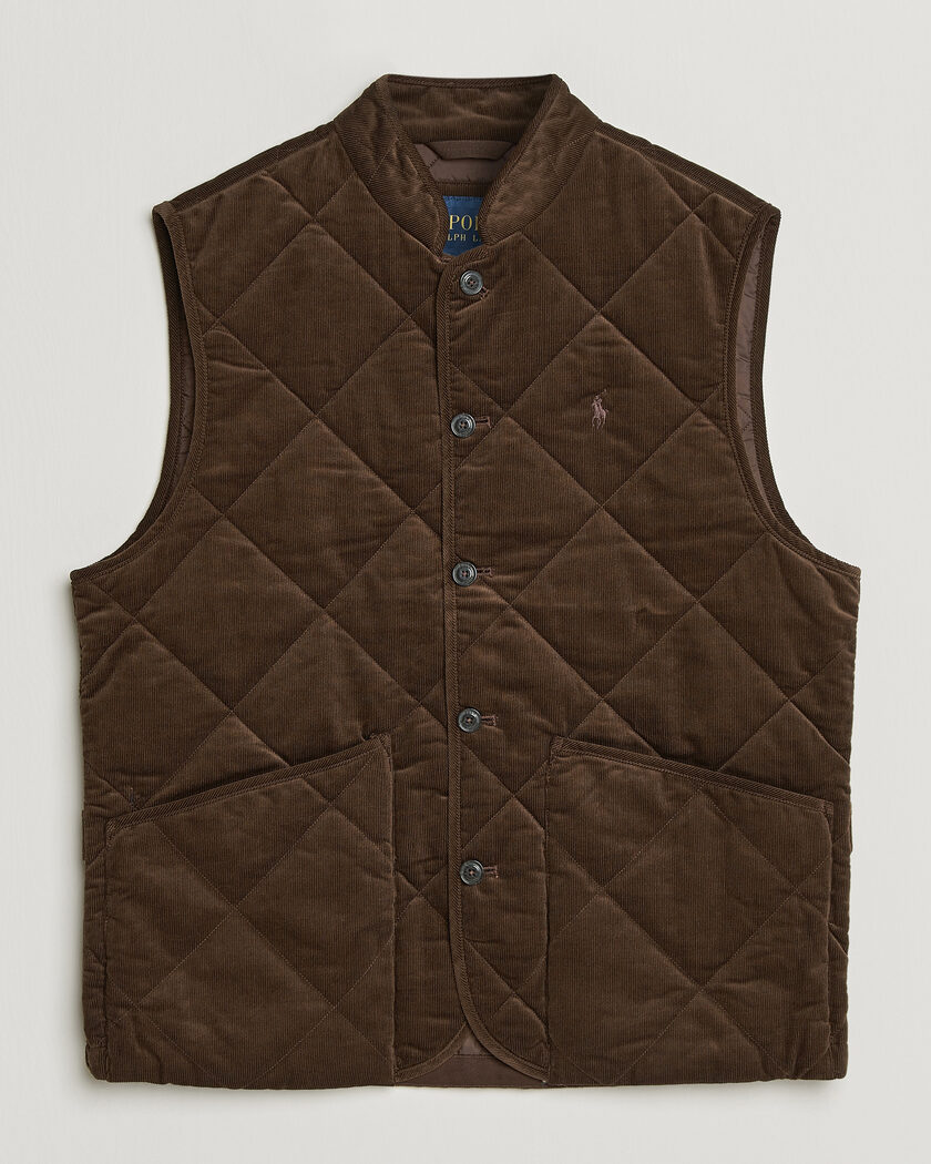 Polo Ralph Lauren Quilted Corduroy Vest Cooper Brown – Brown