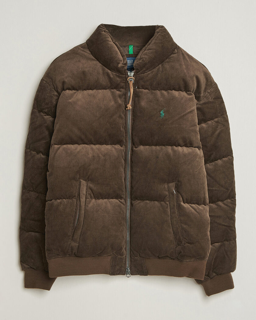Polo Ralph Lauren Corduroy Puffer Jacket Dark Beech – Brown