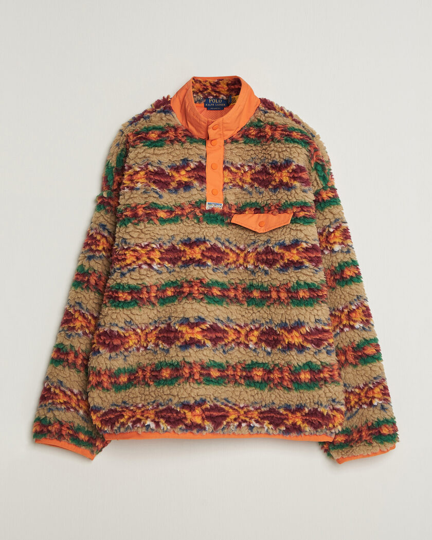 Polo Ralph Lauren Shaggy Hi Pile Red Rock Fairisle – Multi-colour