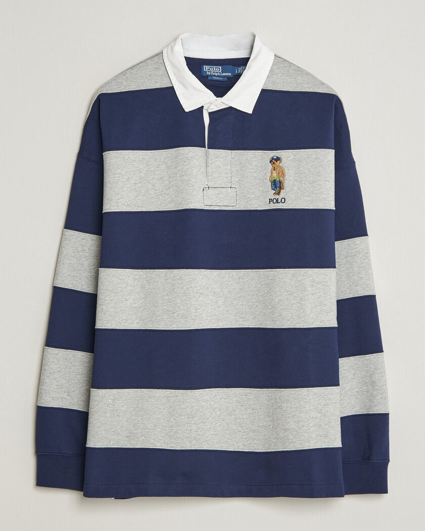 Polo Ralph Lauren Jersey Striped Rugger Powder Blue/Newport Navy