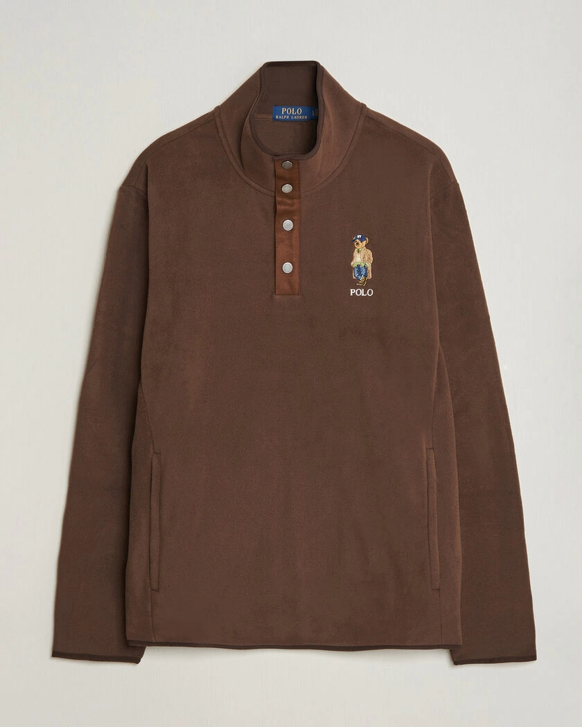 Polo Ralph Lauren Fleece Pullover Sweatshirt Luggage Brown – Brown
