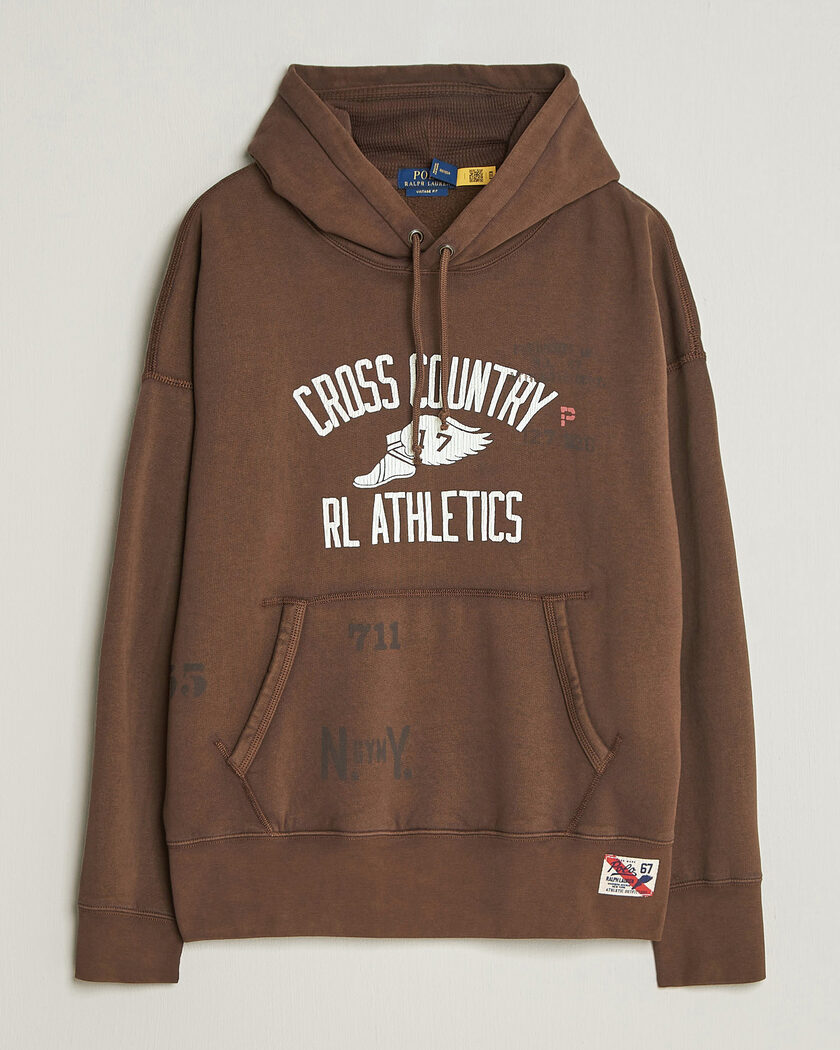 Polo Ralph Lauren Fleece Printed Hoodie Court Brown – Brown