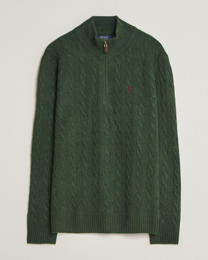 Polo Ralph Lauren Textured Half Zip Hunt Club Green at CareOfCarl.com
